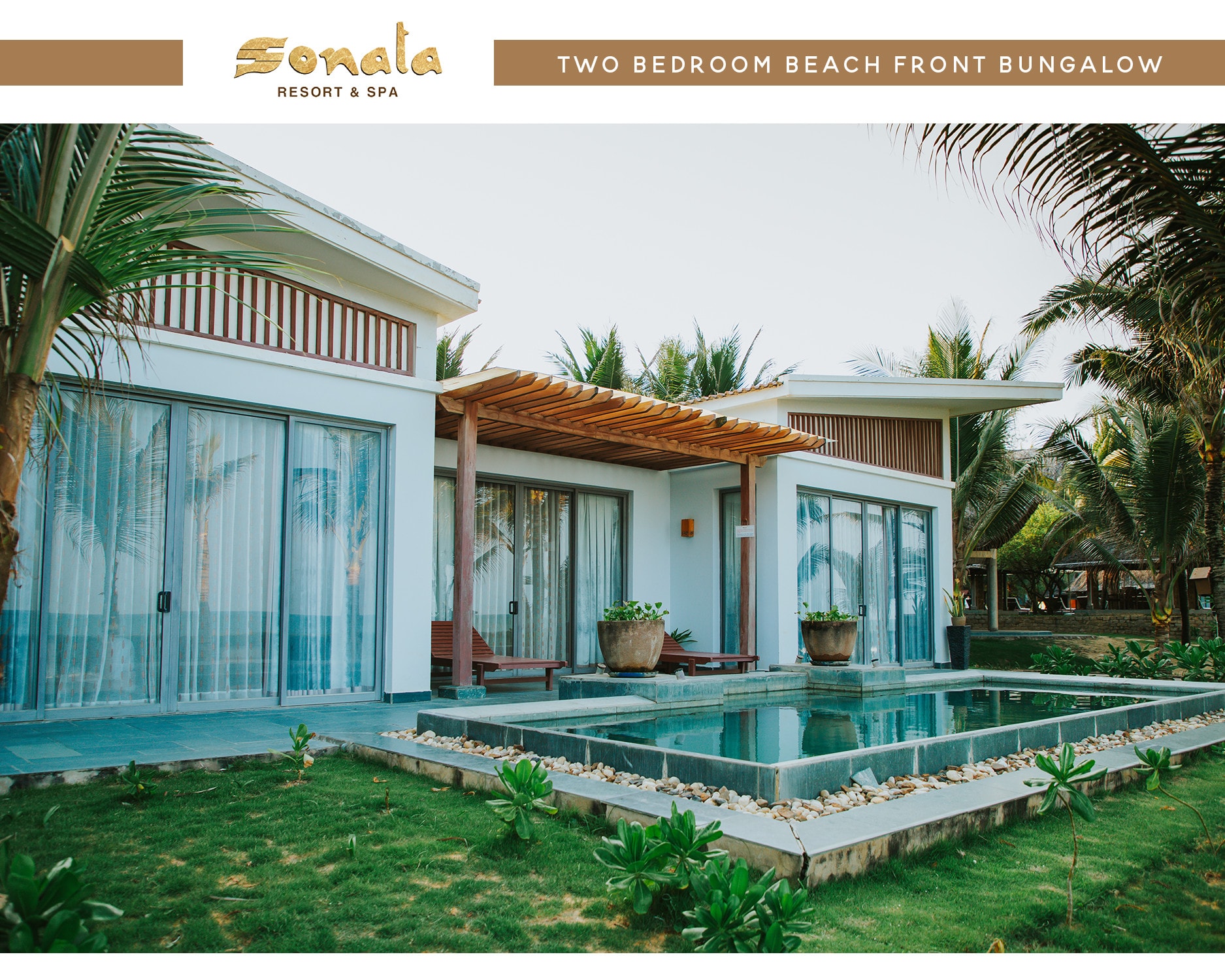2-Bedroom Beach Front Bungalow at Sonata Resort -